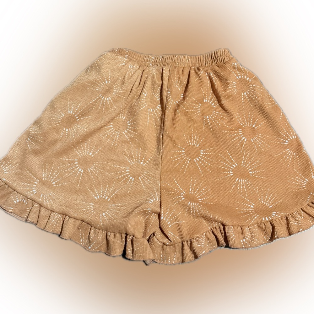 LuLaRoe Tan High Waist Ruffle Shorts